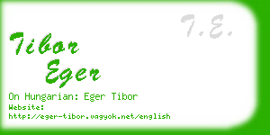 tibor eger business card